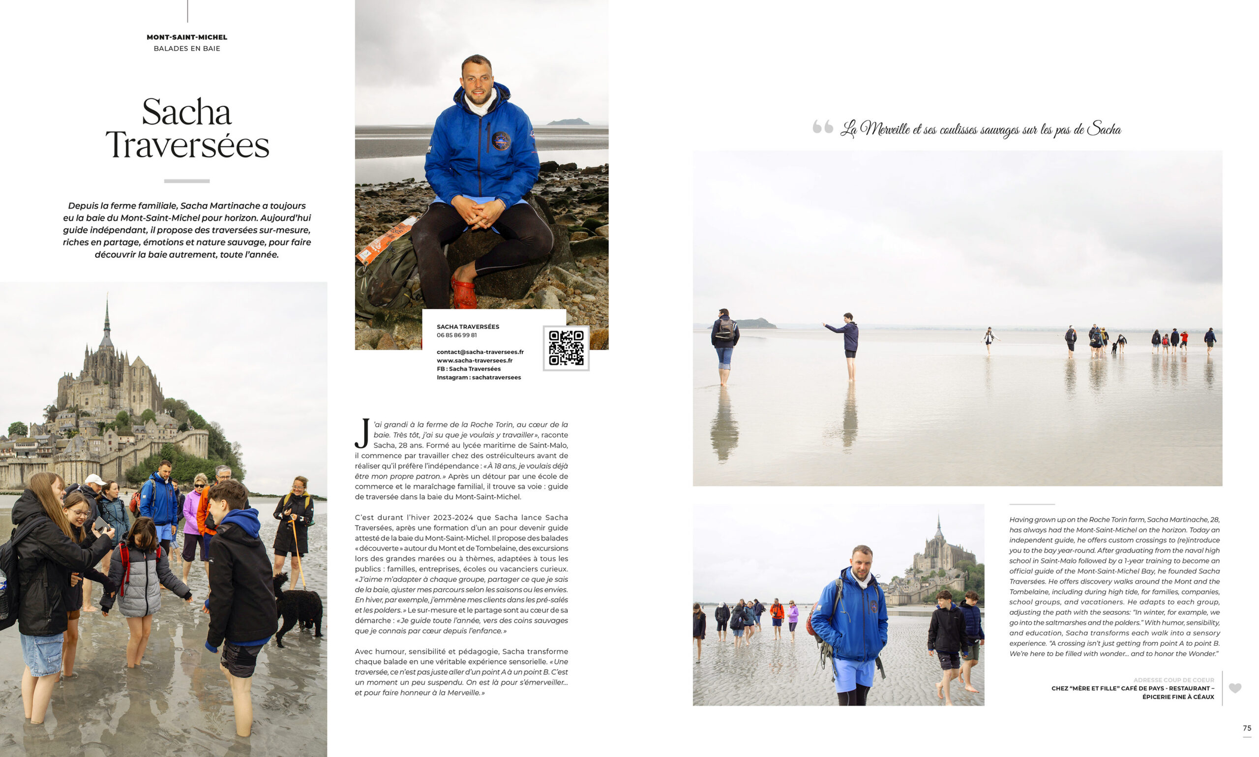 Article Sacha Traversées Fou! Magazine de la Baie du Mont-Saint-Michel
